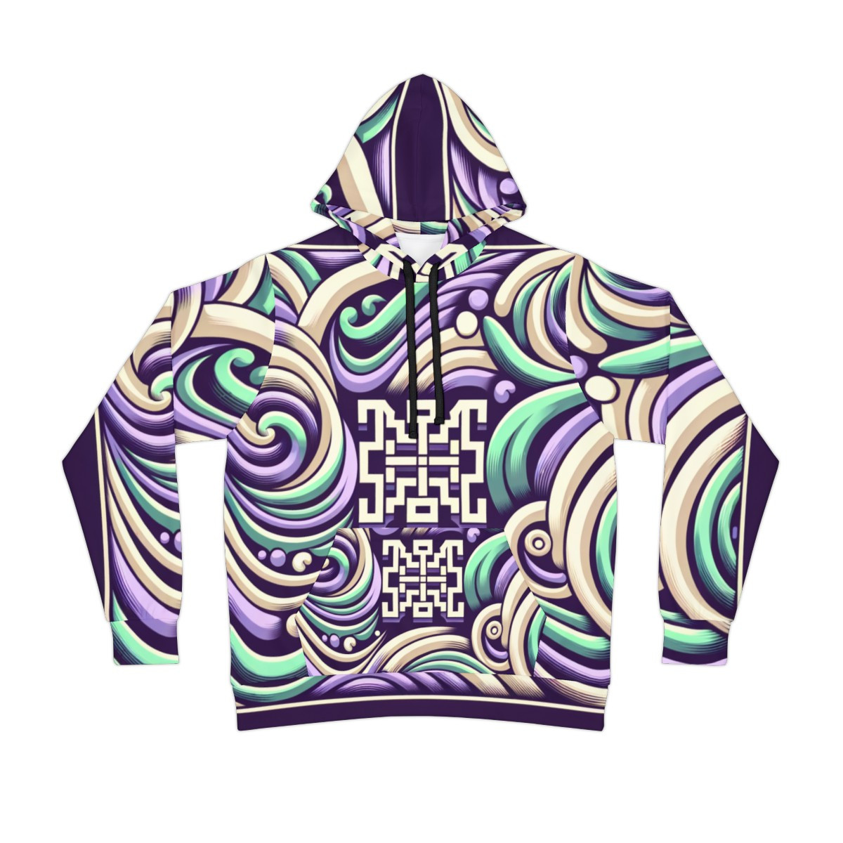 "Kente Kaleidoscope UnisexAthletic Hoodie"