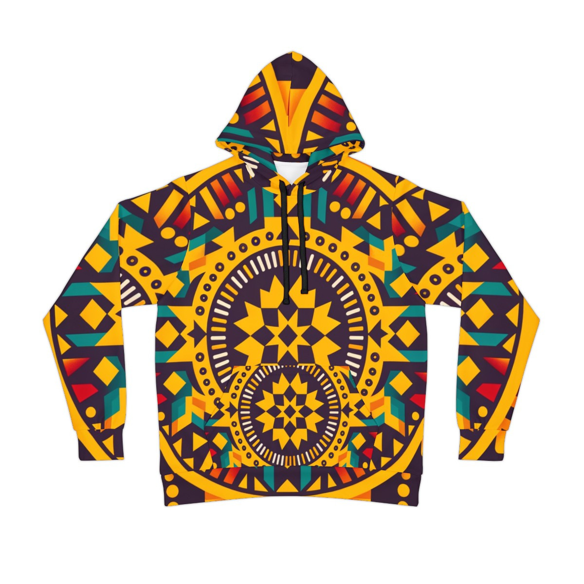 "AfroVogue Kente Unity Athletic Hoodie"