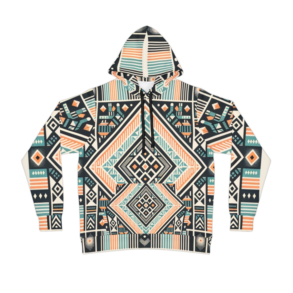 "Heritage Fusion Unisex Kente Athletic Hoodie"