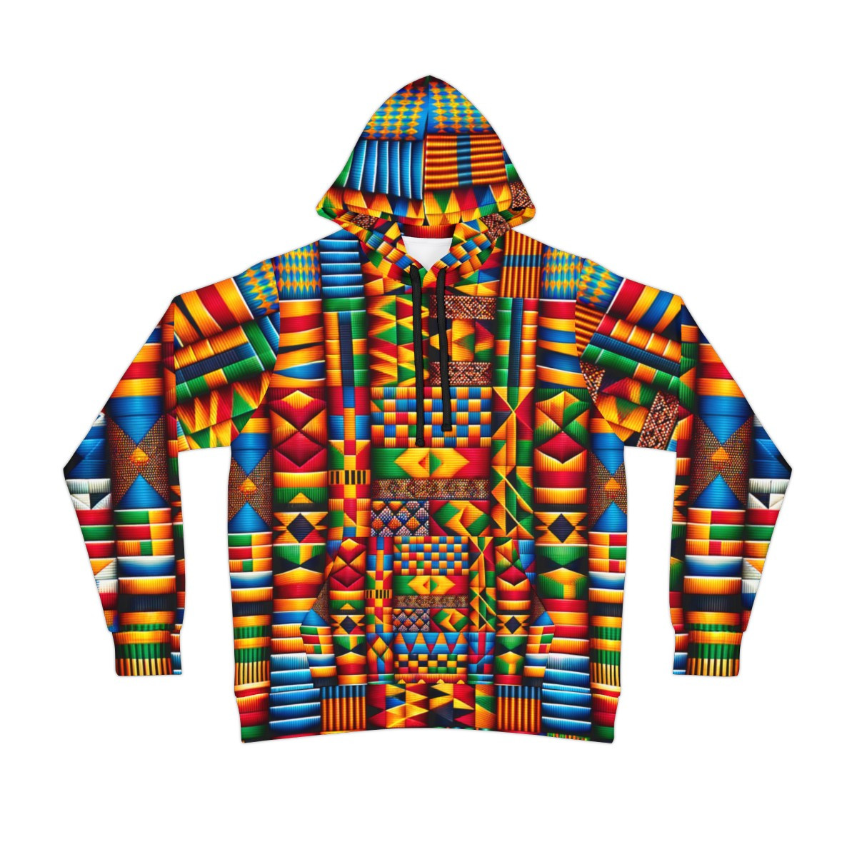 "Vibrant Kente Fusion Unisex Athlete Hoodie"