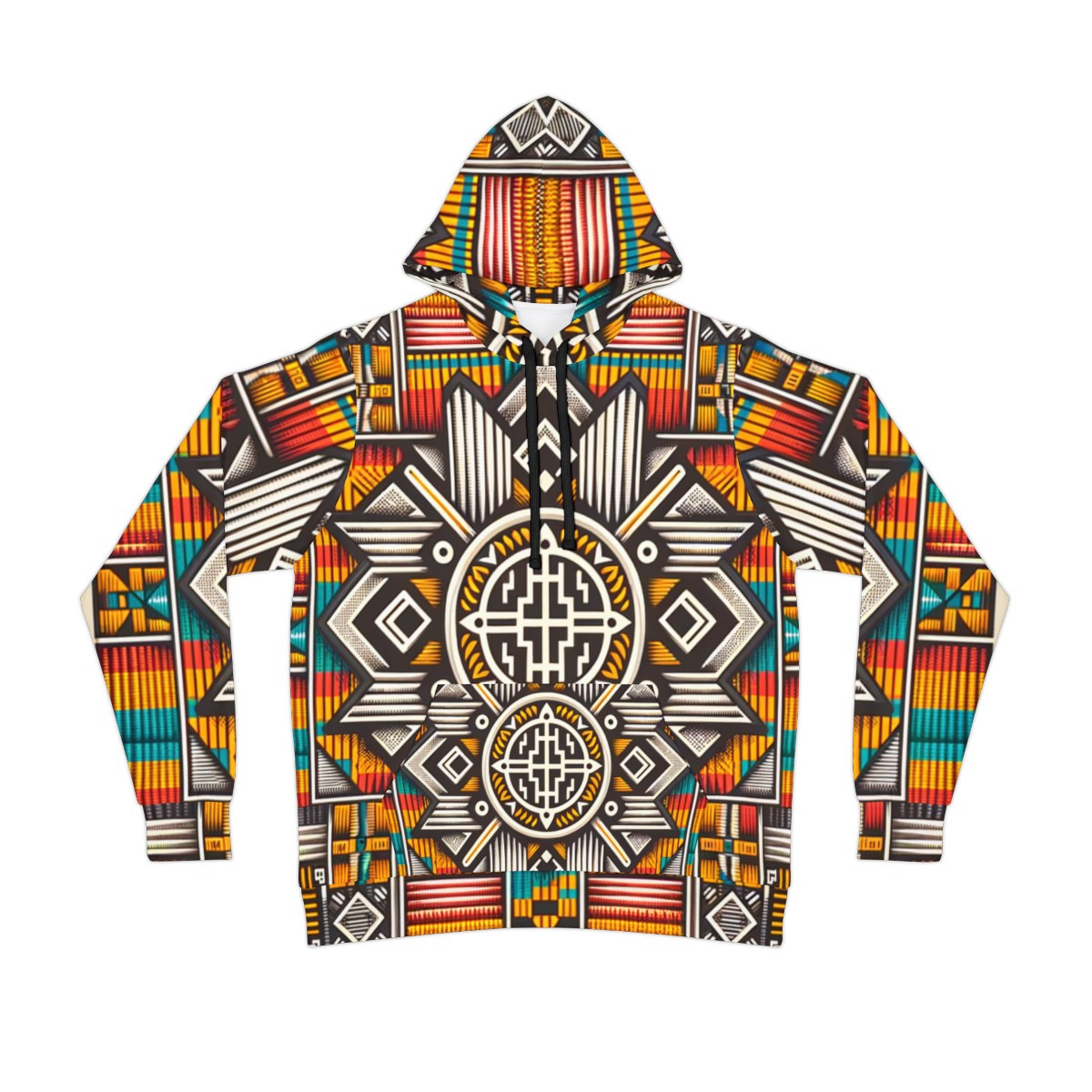 "Kente Kaleidoscope Unisex Athletic Hoodie"