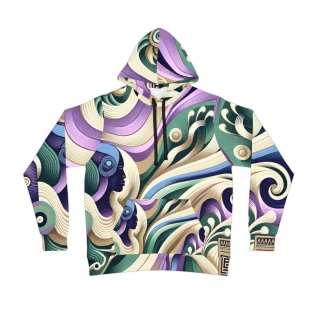 "Cultural Fusion Kente Unisex Athletic Hoodie"