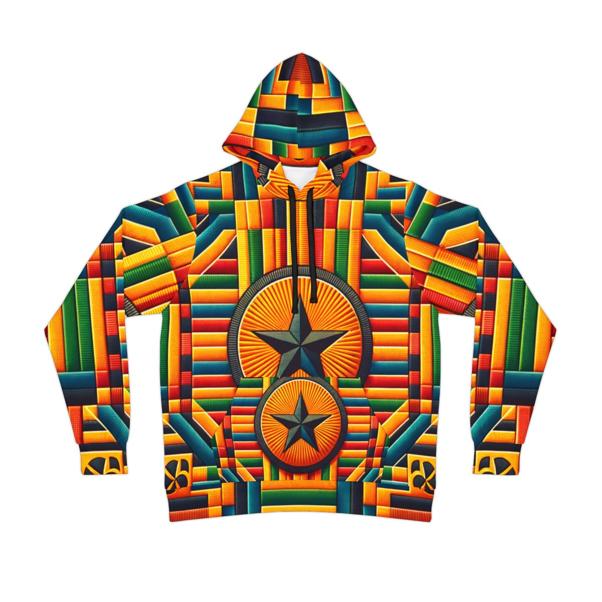 "Kente Kaleidoscope Unisex Athletic Hoodie"