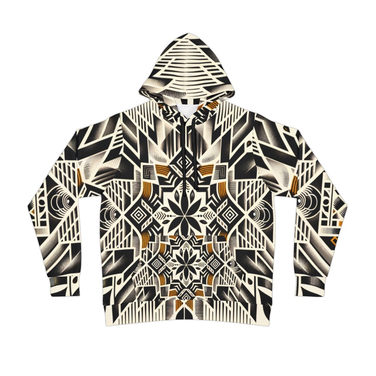 'Kente Kaleidoscope Unisex Athletic Hoodie'