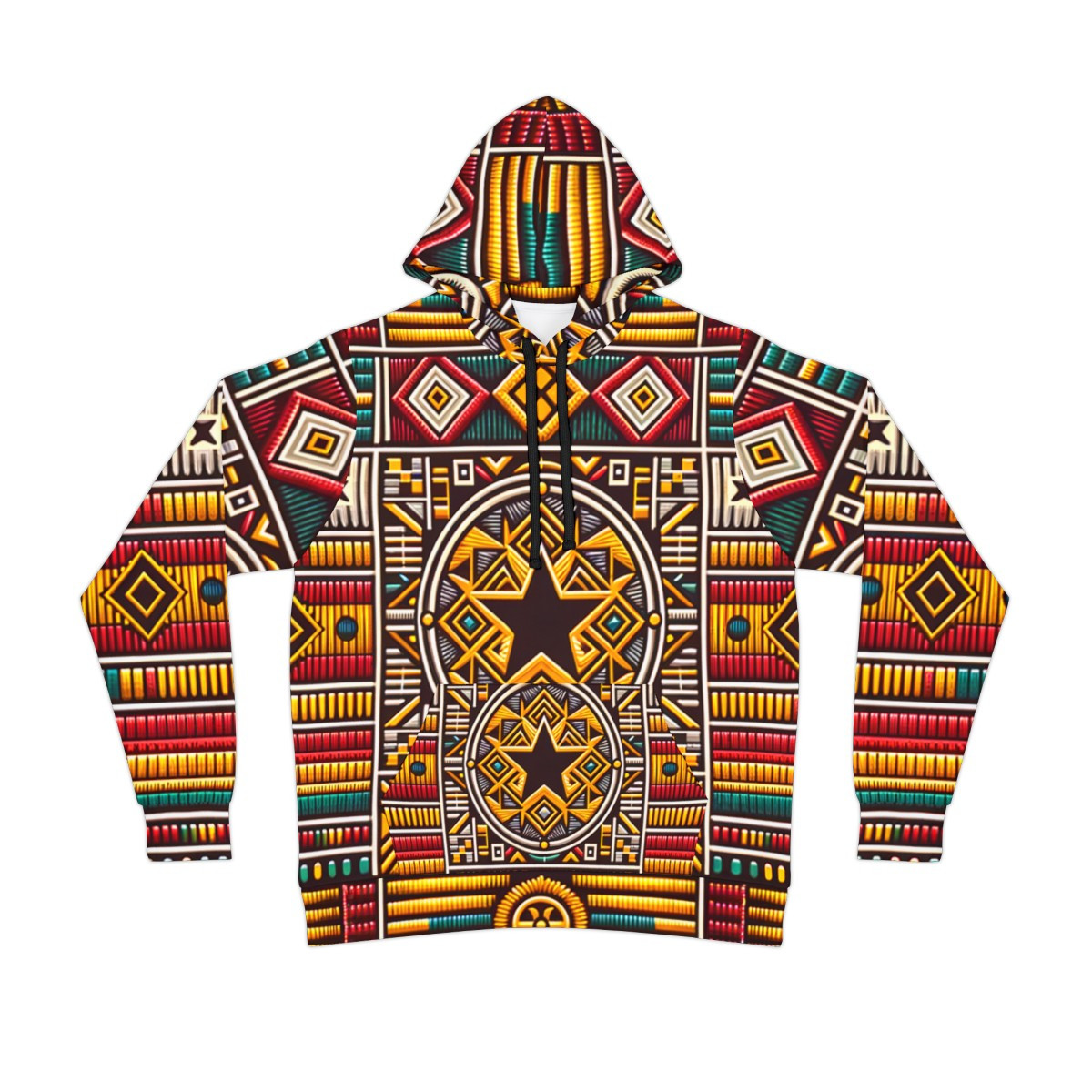 "Afritude Kente Fusion Unisex Athletic Hoodie"