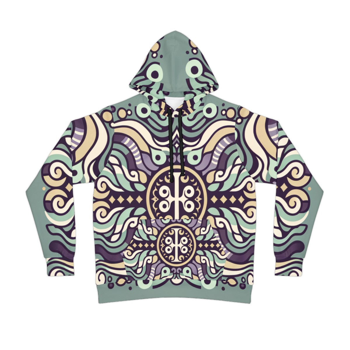 "Kente Kaleidoscope Unisex Athletic Hoodie"