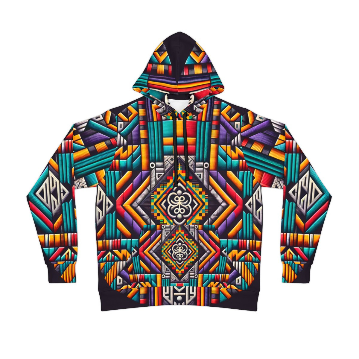 "AfroFusion Kente Sports Symphony Unisex Hoodie"