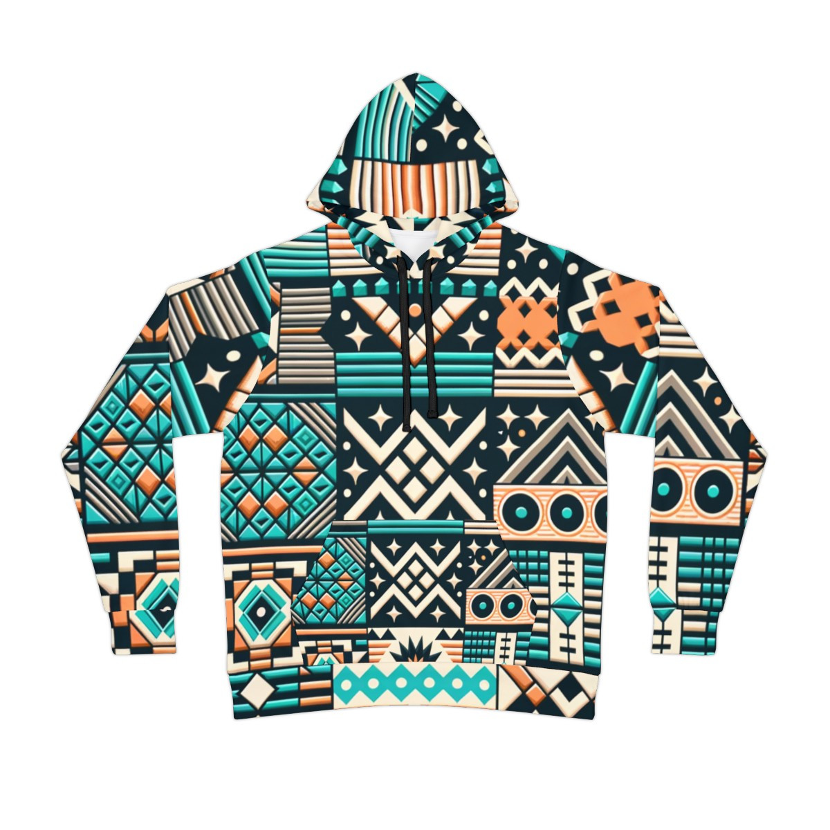 "Kente Kaleidoscope Unisex Athletic Hoodie"