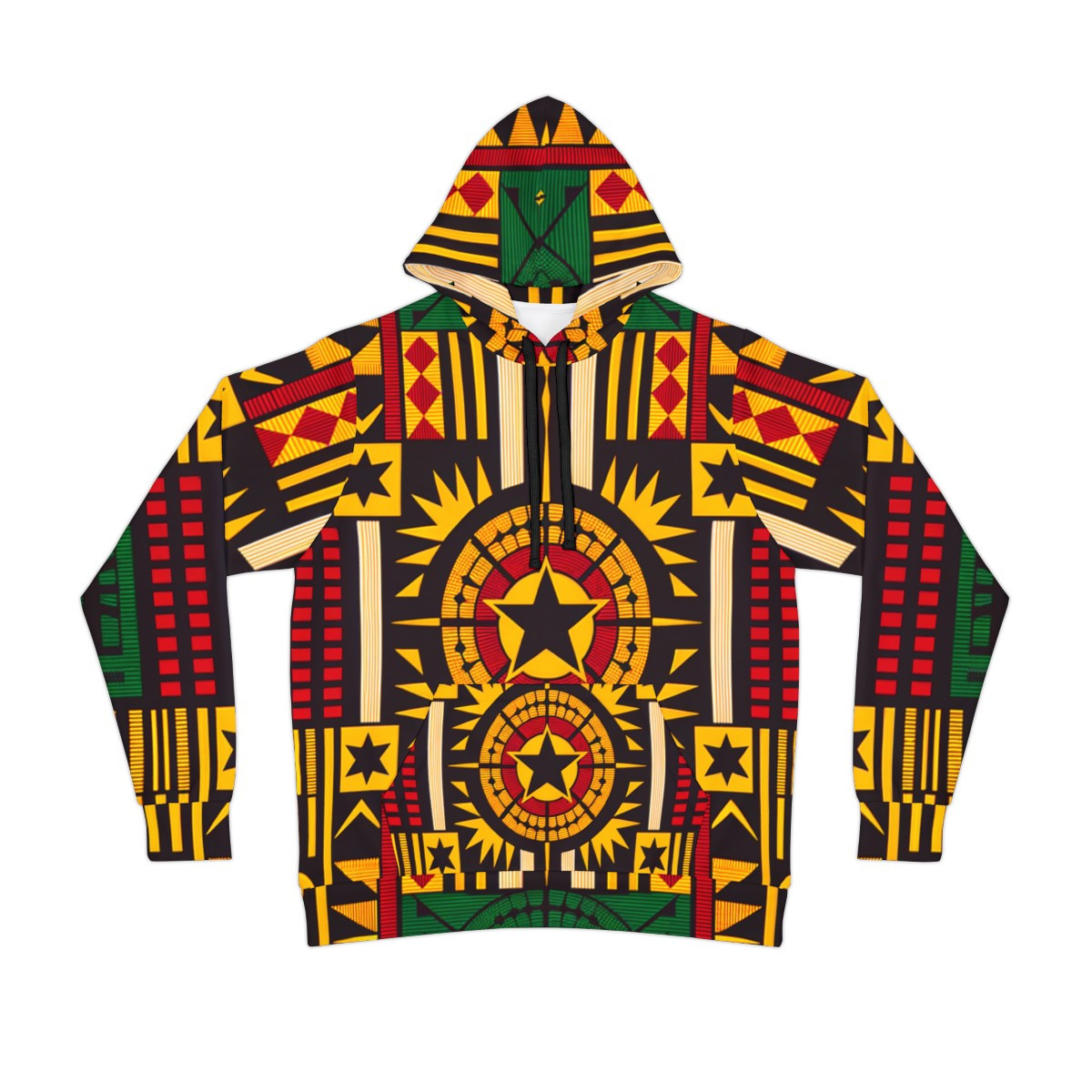 "Kente Harmony Fusion Athletic Hoodie"
