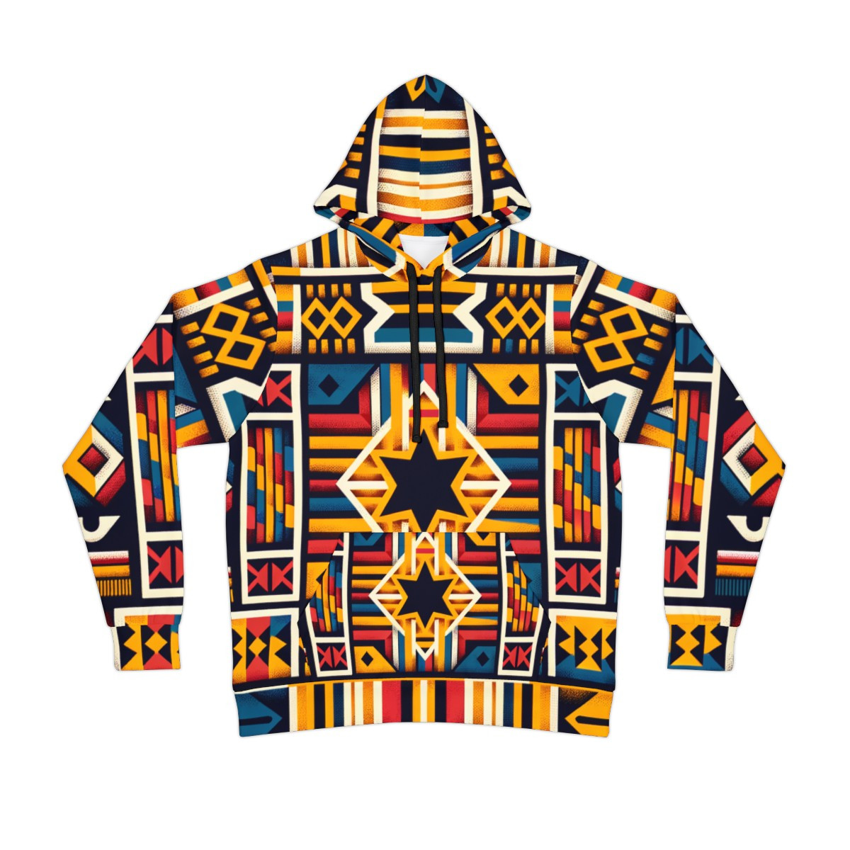 "Kente Kaleidoscope Unisex Athletic Hoodie"