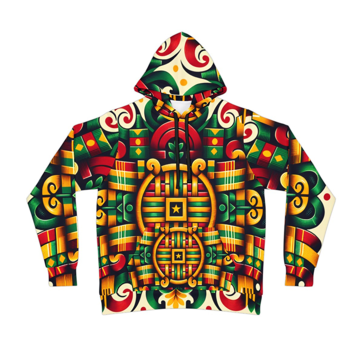 "Kente Kaleidoscope Unisex Sports Hoodie"