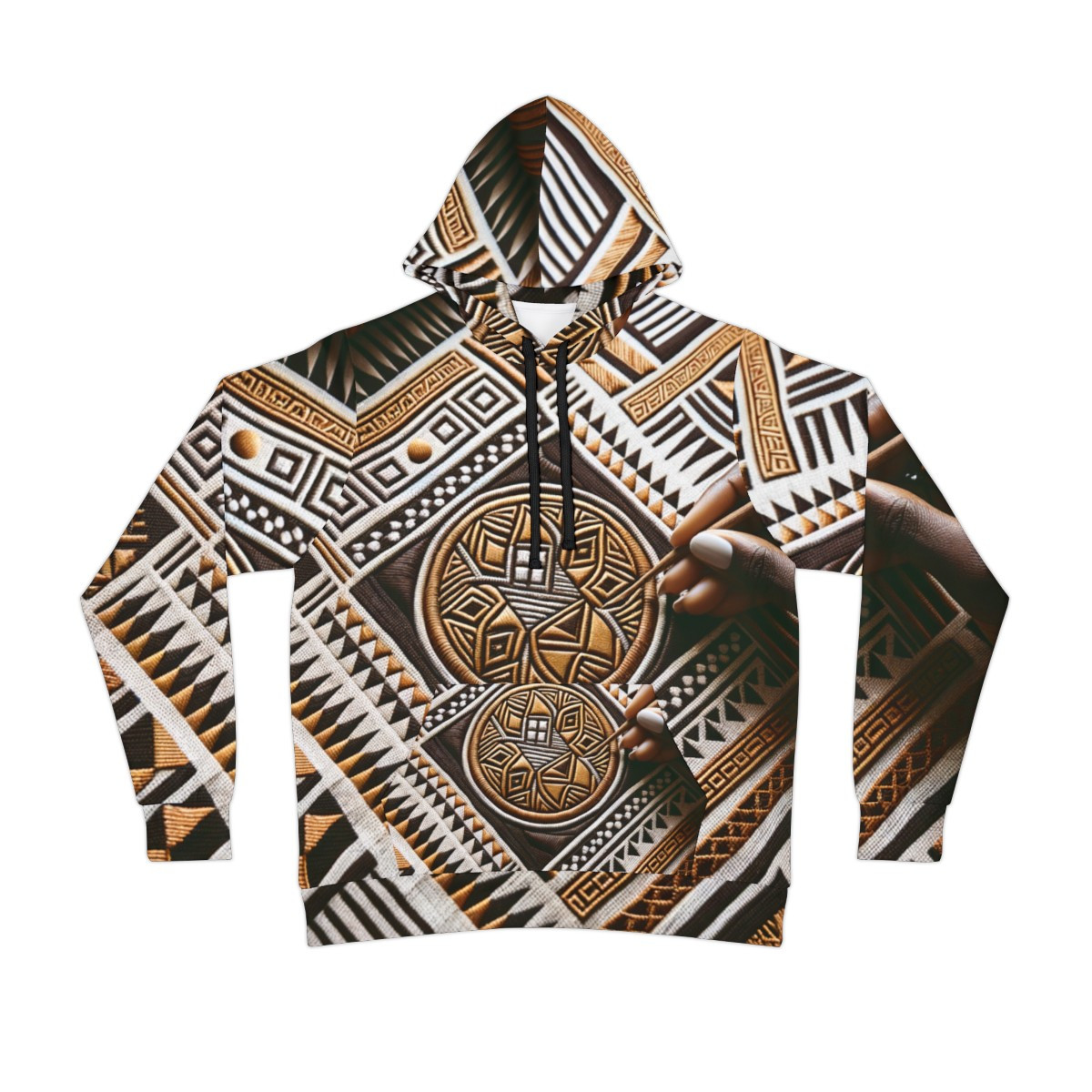 "AfroFusion Unisex Kente Kaleidoscope Hoodie"