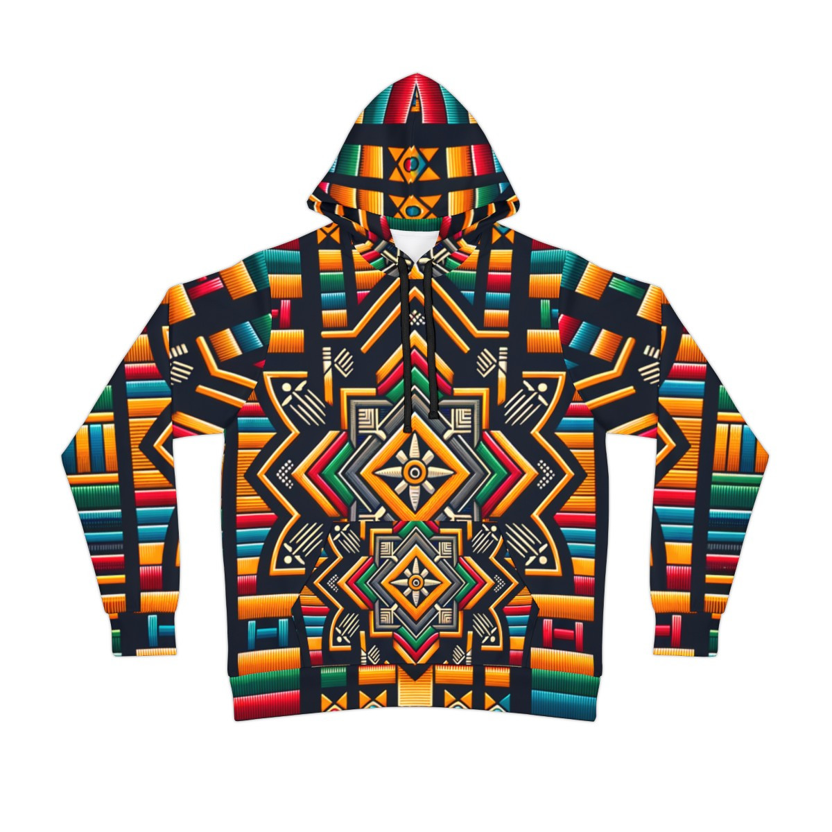 "AfroFusion Kente Kinetic Hoodie"
