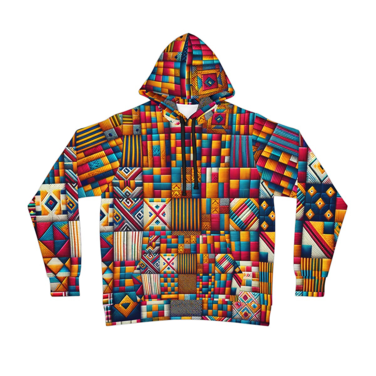 "Kente Kaleidoscope UnisexAthletic Hoodie"