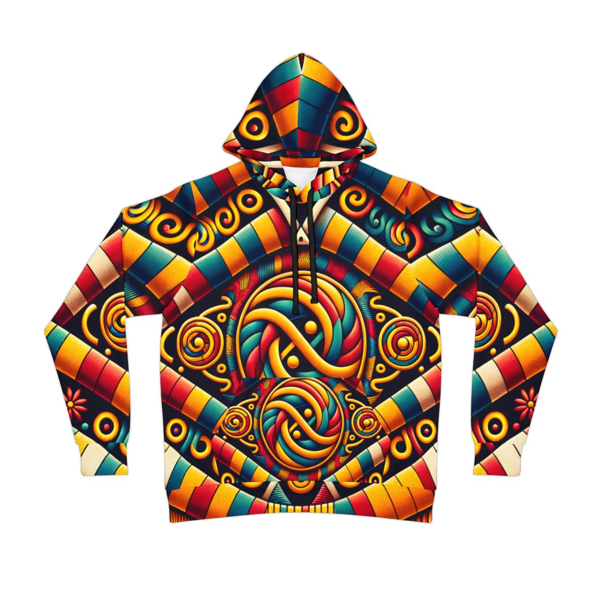 "Kente Kaleidoscope Unisex Athletic Hoodie"