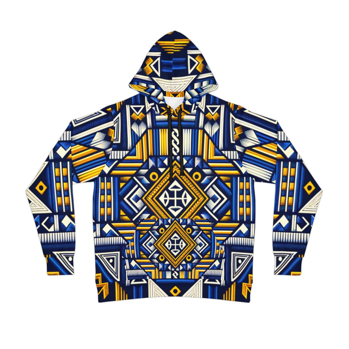 "Vibrant Kente Unity Athletic Hoodie"