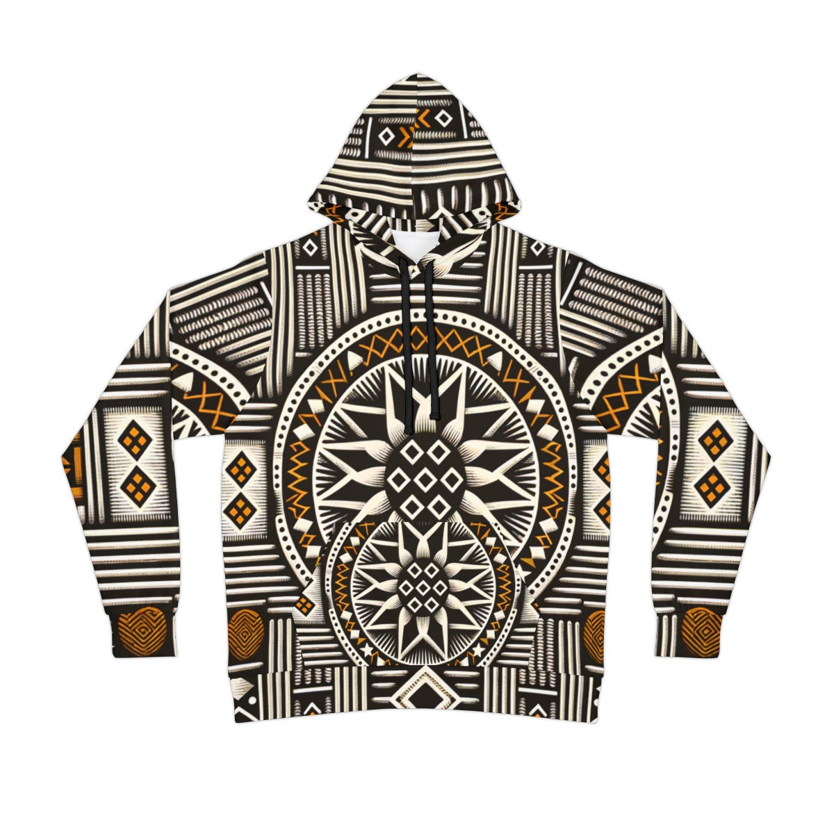 "Global Groove Kente Fusion Athleisure Hoodie"