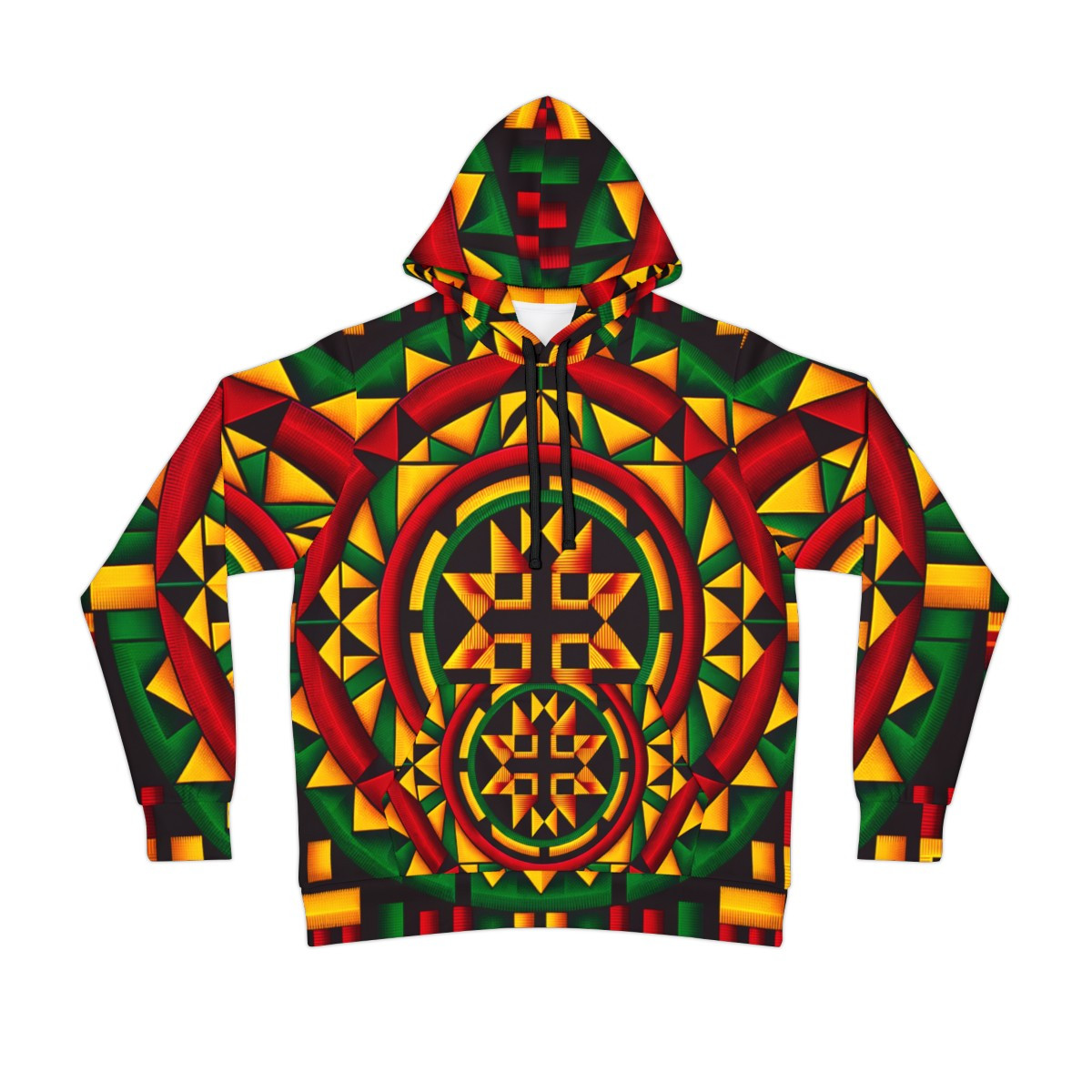 "Vibrant Heritage Unisex Kente Athletic Hoodie"