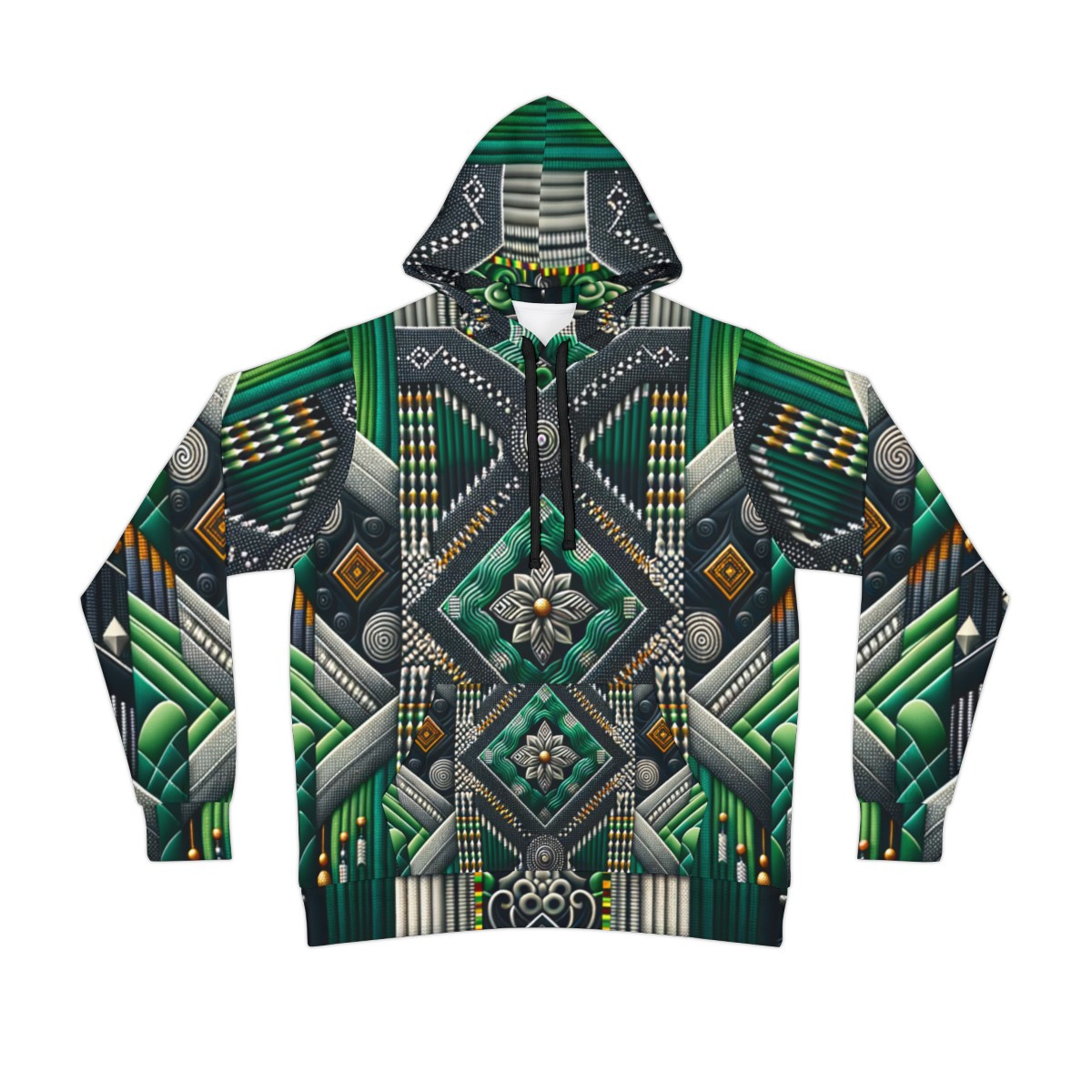 "Kente Kaleidoscope Unisex Sports Hoodie"