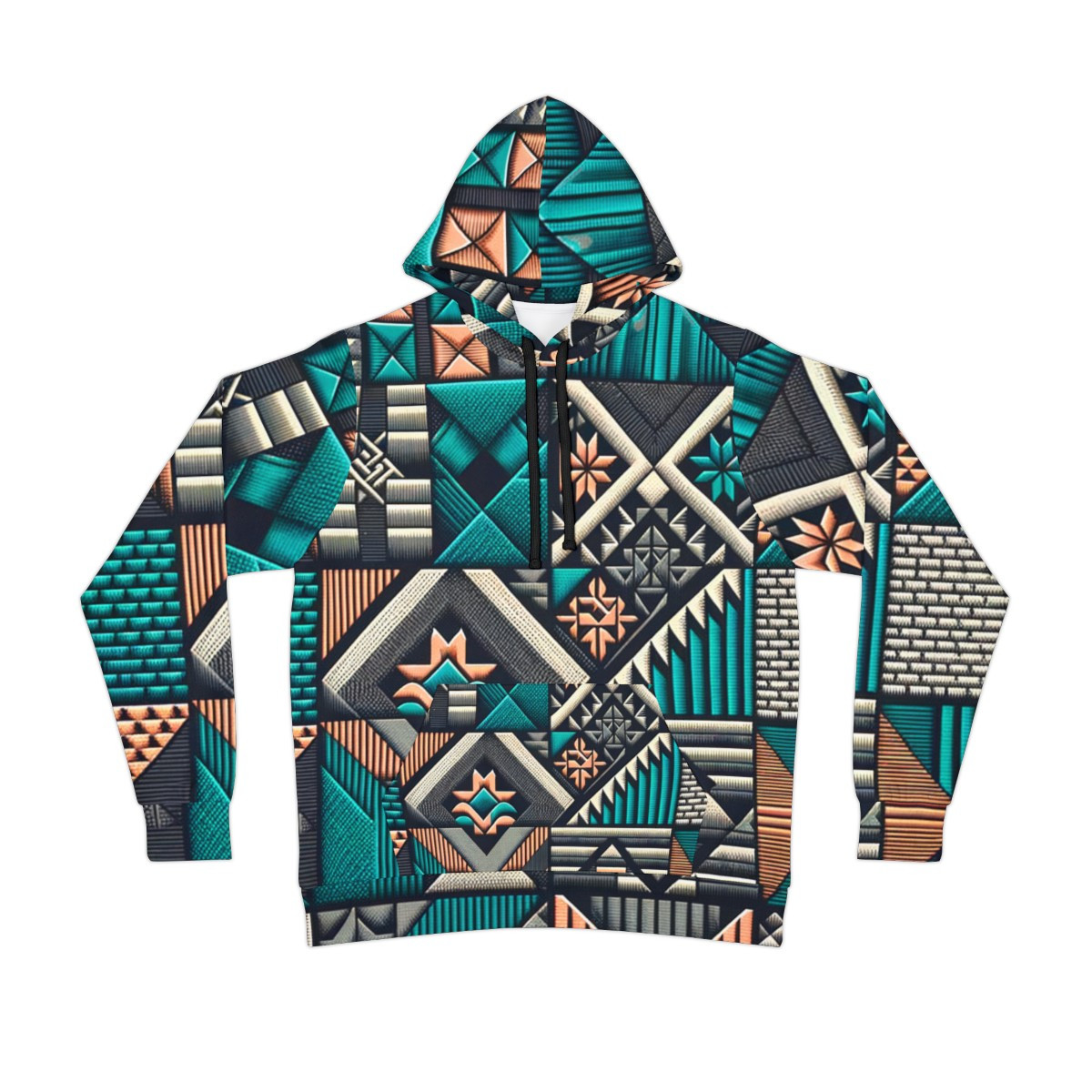 "Kente Kaleidoscope Unisex Athletic Hoodie"