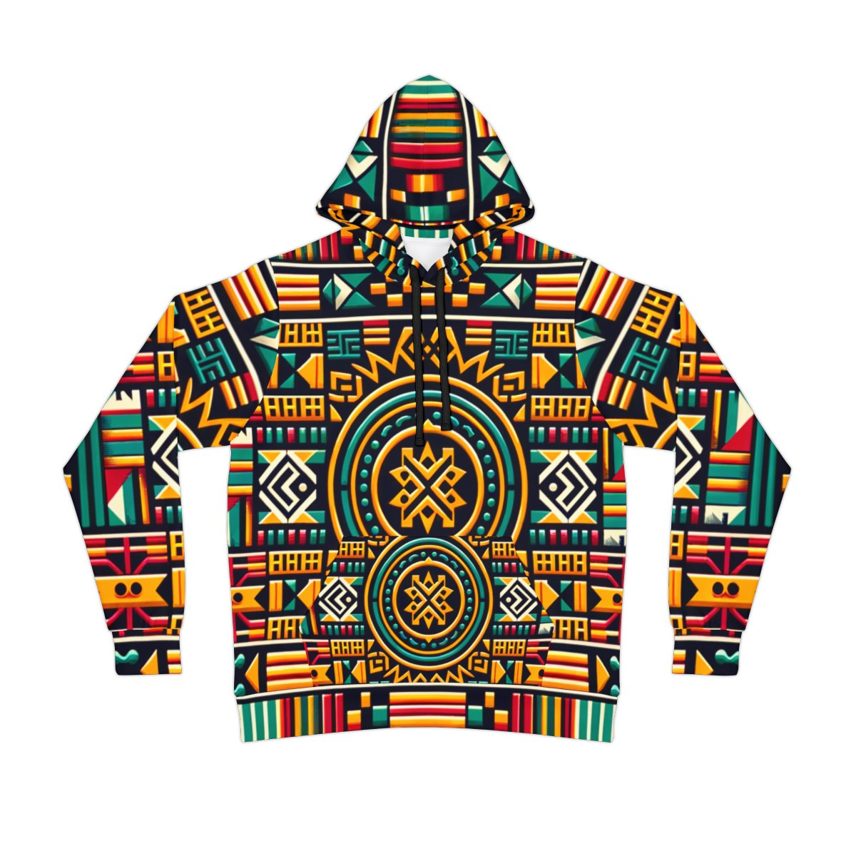 "Kente Kaleidoscope Unisex Athletic Hoodie"