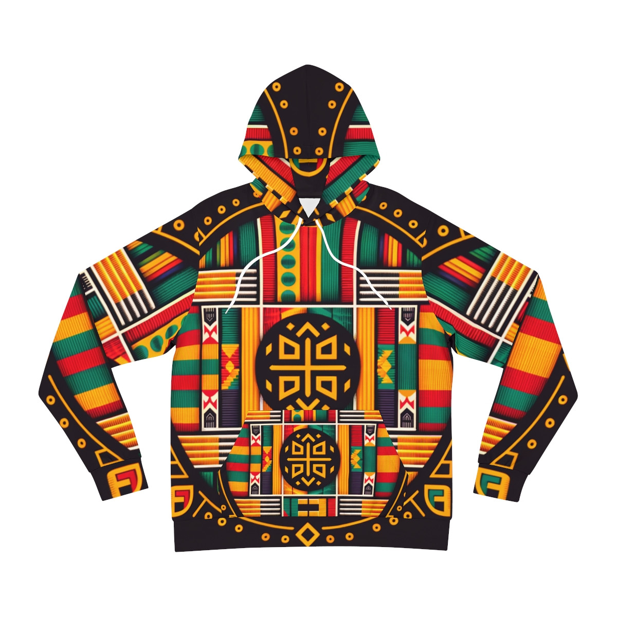 "Kente Kaleidoscope Unisex Fusion Hoodie"