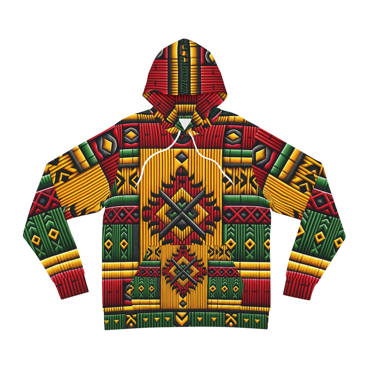 "Kente Harmony Unisex Tapestry Hoodie"