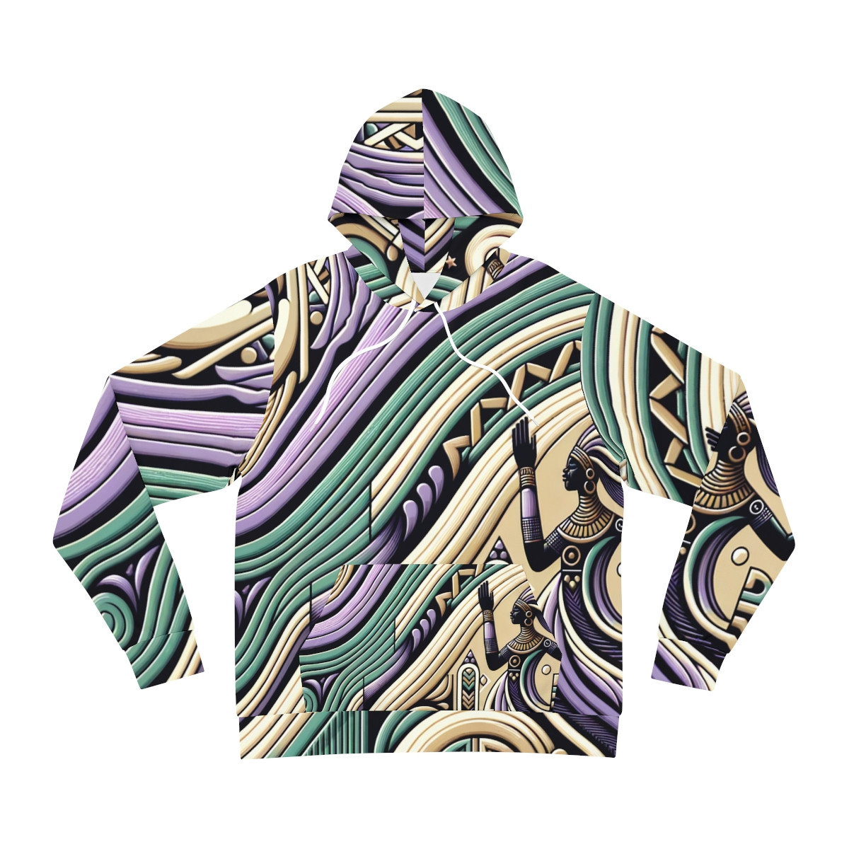 "Global Fusion Kente Couture Hoodie"
