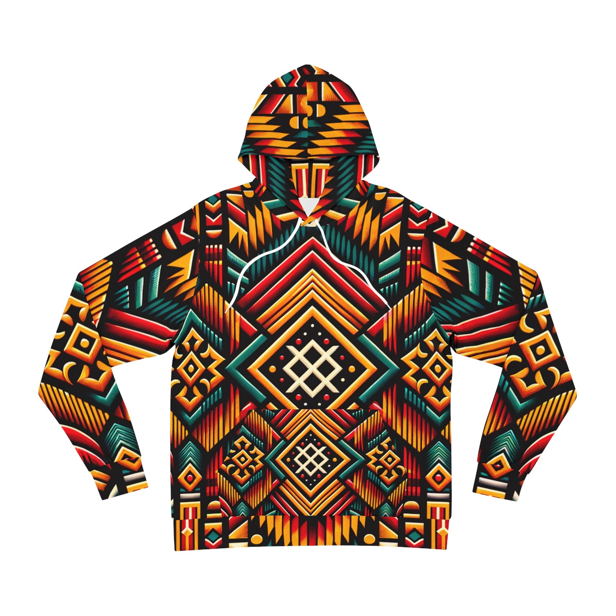 "AfroFusion Kente Kaleidoscope Unisex Hoodie"