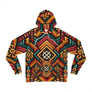 "AfroFusion Kente Kaleidoscope Unisex Hoodie"