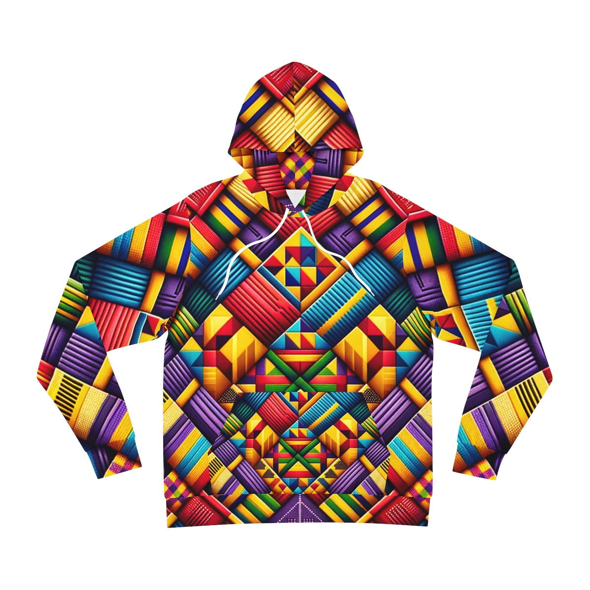 "Kente Kaleidoscope Crossover Hoodie"