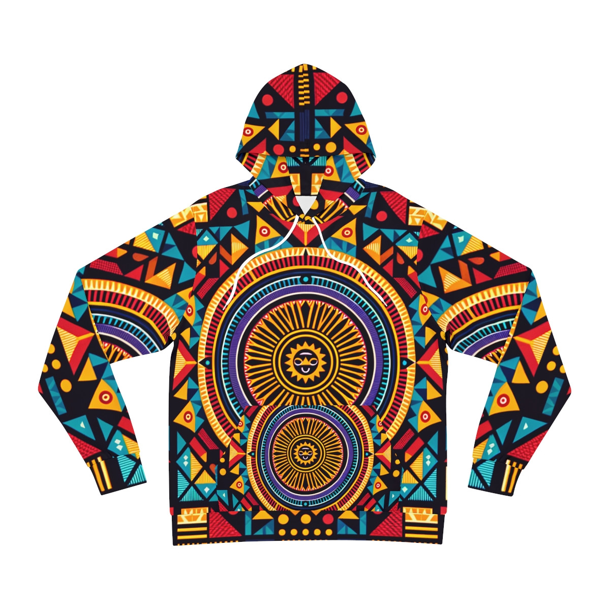 "Unity Threads: Kente-Kissed Unisex Hoodie"