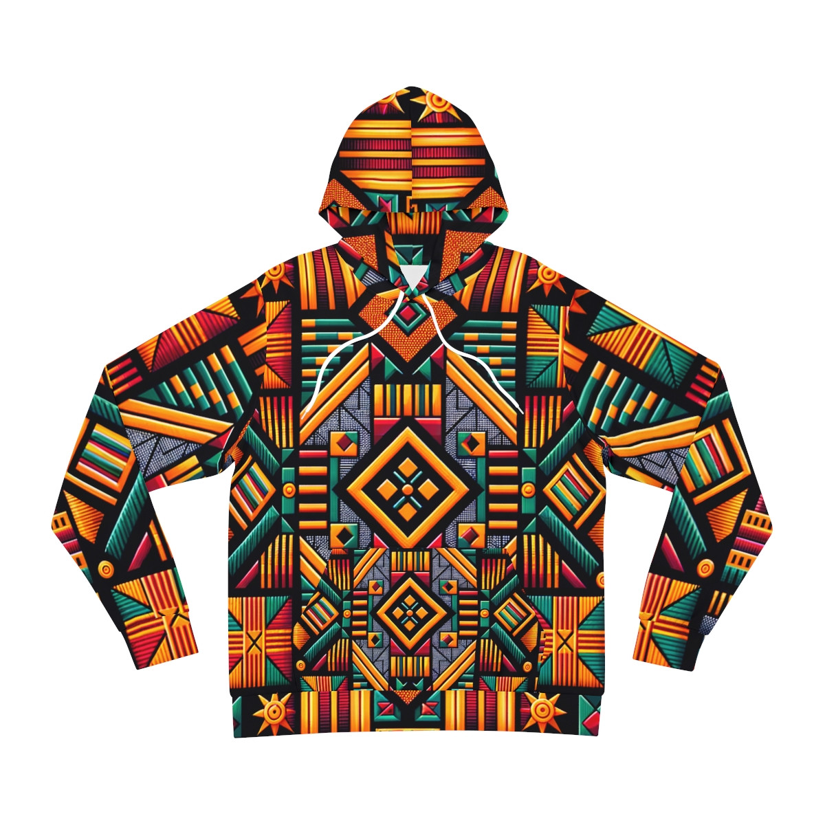 "Kente Kaleidoscope Unisex Fusion Hoodie"