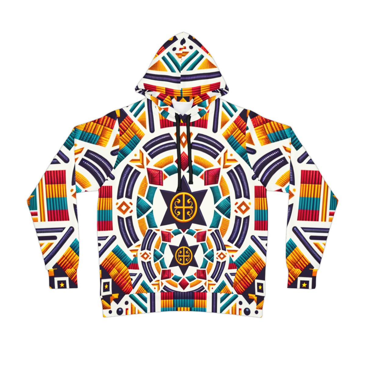 "Kente Kaleidoscope Unisex Athleisure Hoodie"