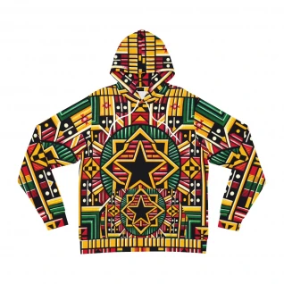 "AfroFusion Kente Kaleidoscope Unisex Hoodie"