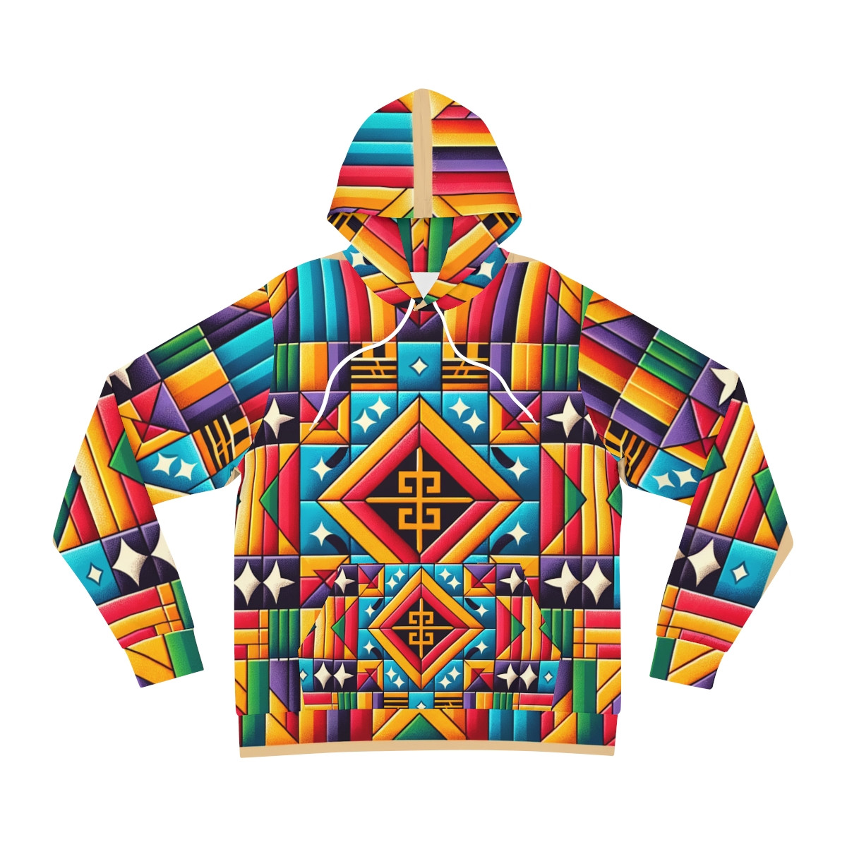 "Kente Kaleidoscope Unisex Fashion Hoodie"