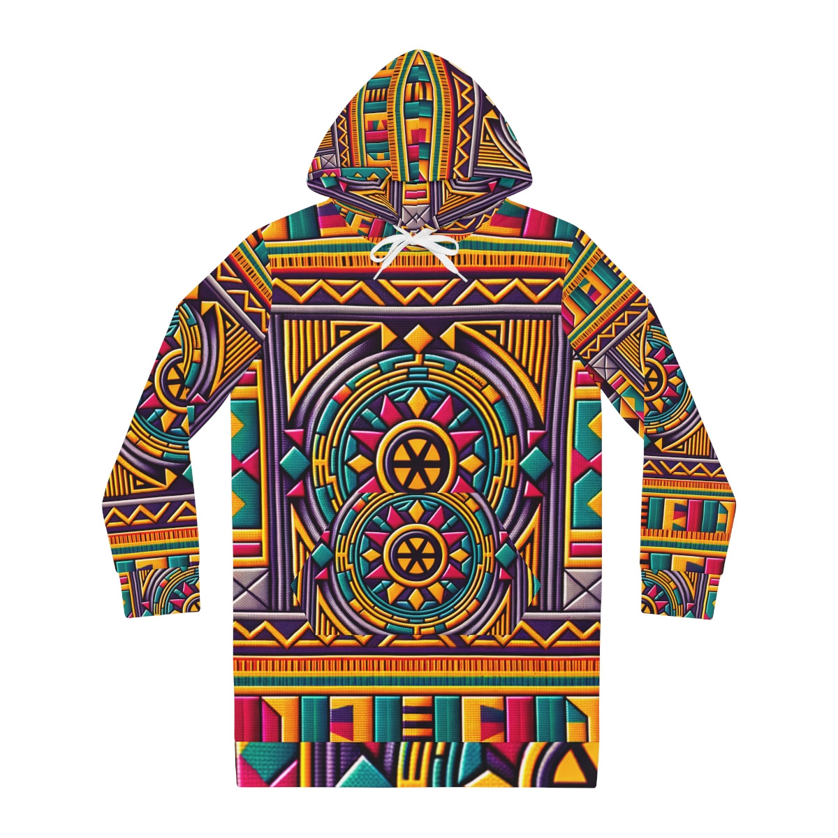 "Ashanti Empress Kente Hoodie Dress"