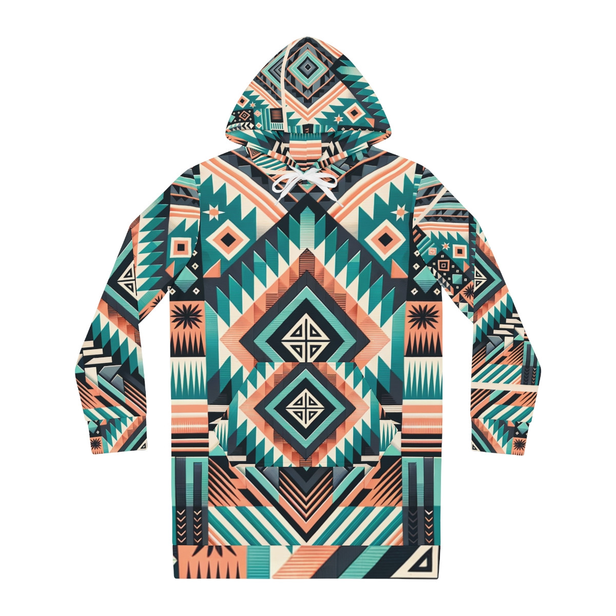 "Culture Chic Kente-Kissed Hoodie Dress"