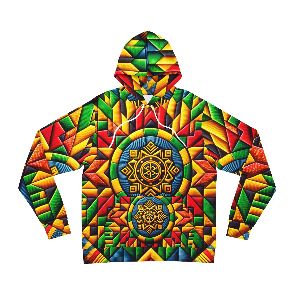 "AfroFusion Kaleidoscope Unisex Kente Hoodie"