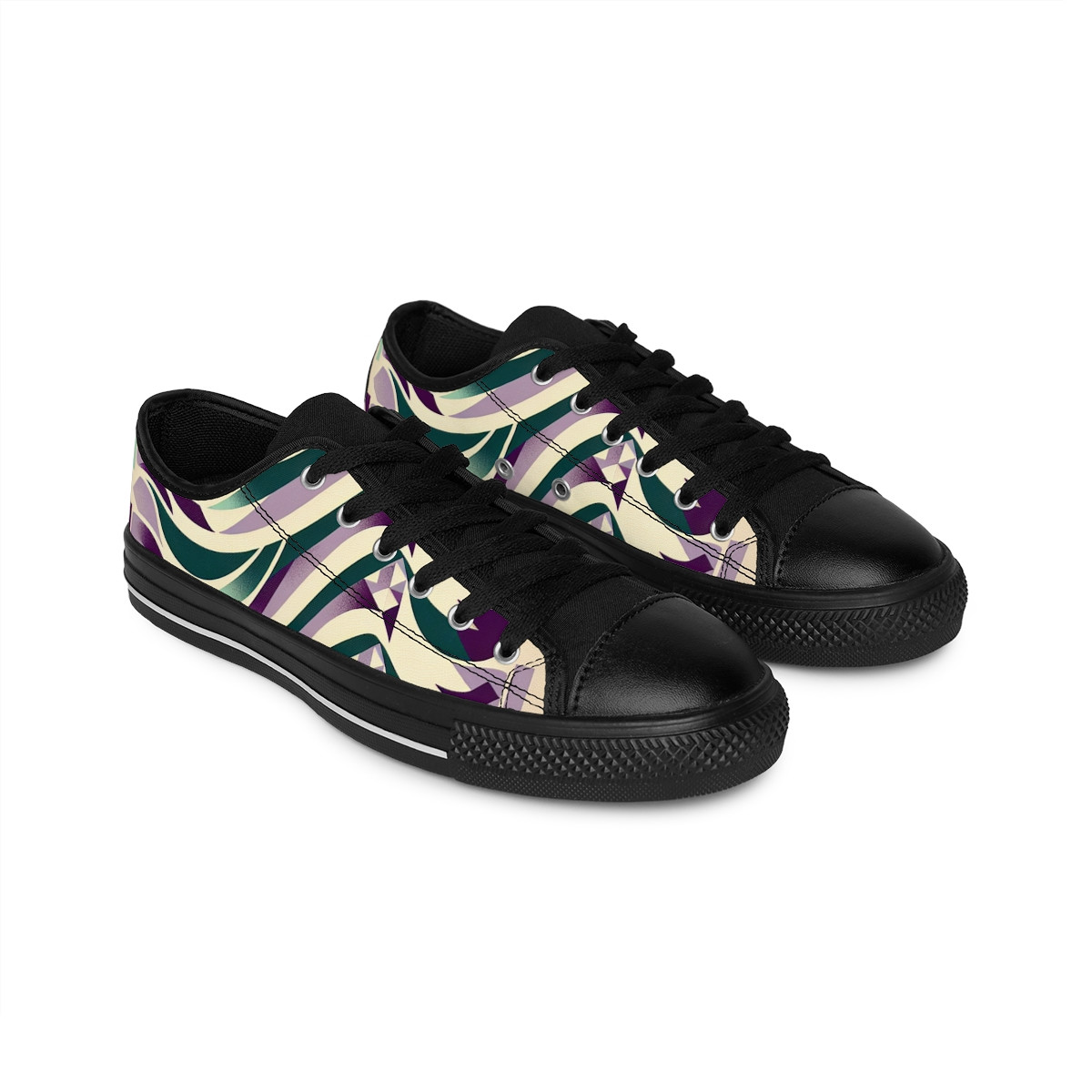 "AfroStride: Kente Kaleidoscope Sneakers" - Men's Sneakers