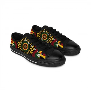 "Heritage Stride: Kente Fusion Sneakers" - Men's Sneakers