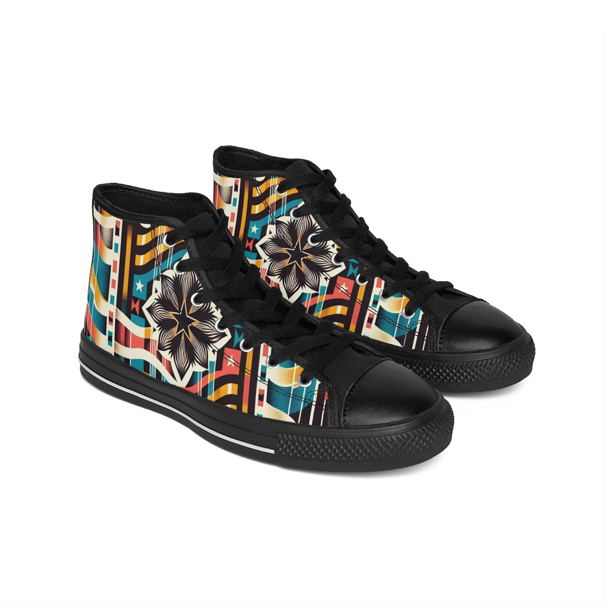 "AfroStride Kente Fusion Sneakers" - Men's Classic Sneakers