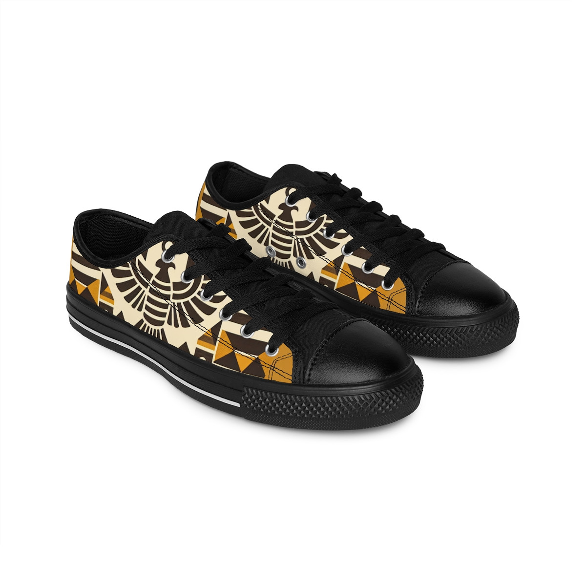 "Heritage Stride: Kente Kaleidoscope Sneakers" - Men's Sneakers