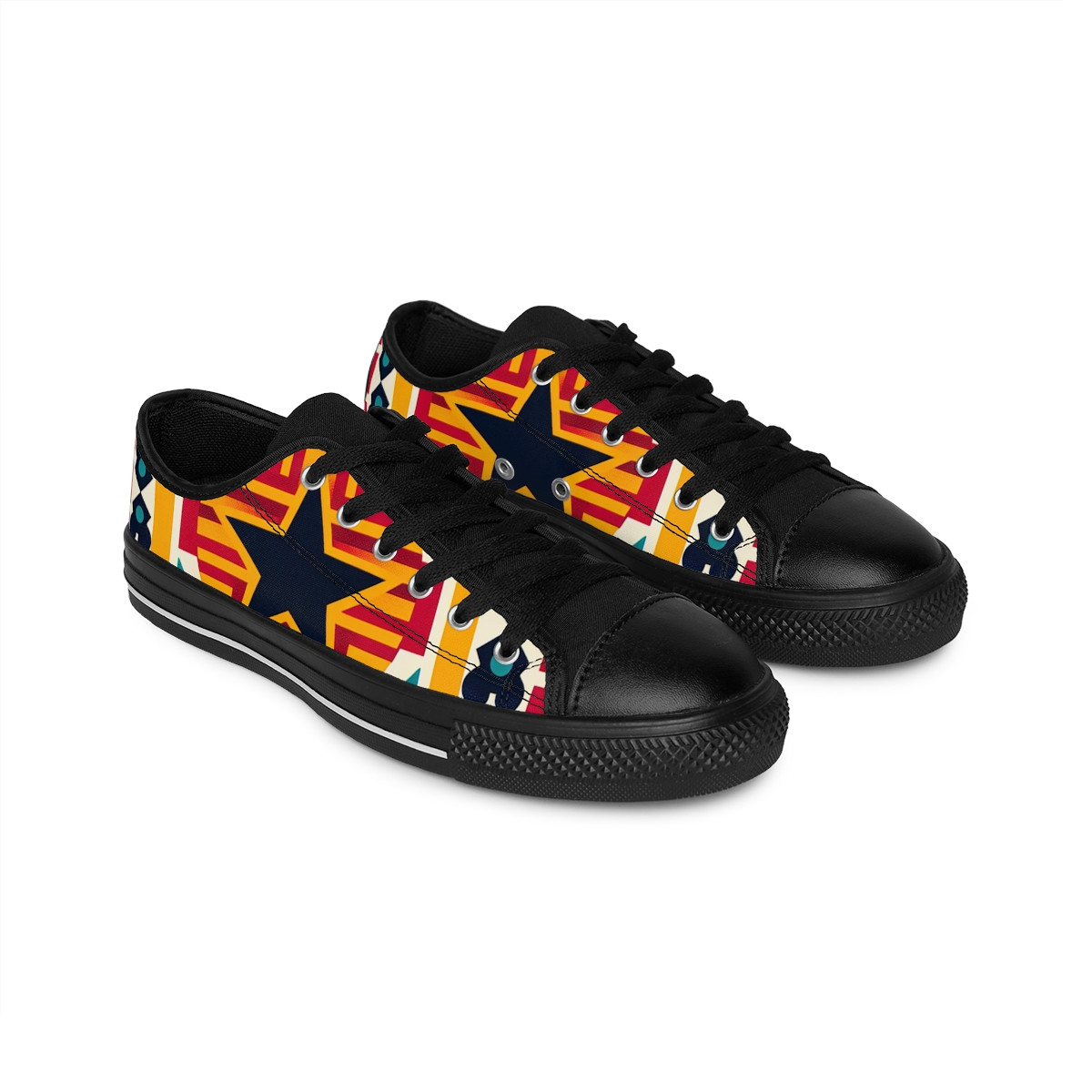 "Kente Kicks: Afrocentric Fusion Sneakers" - Men's Sneakers