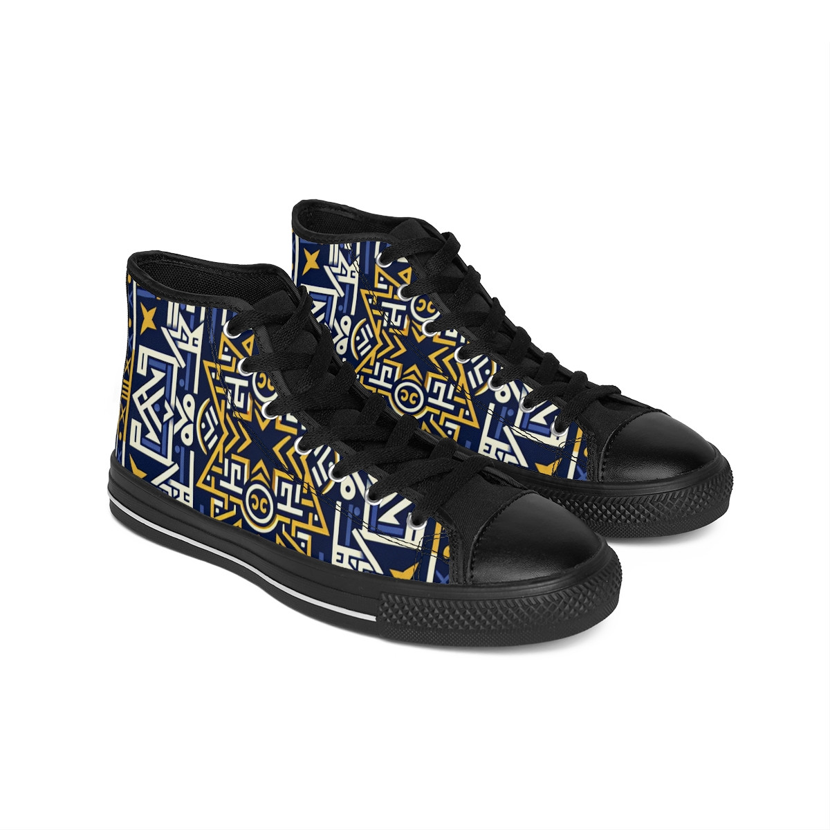 "KenteKicks: Afrocentric Allure Sneakers" - Men's Classic Sneakers