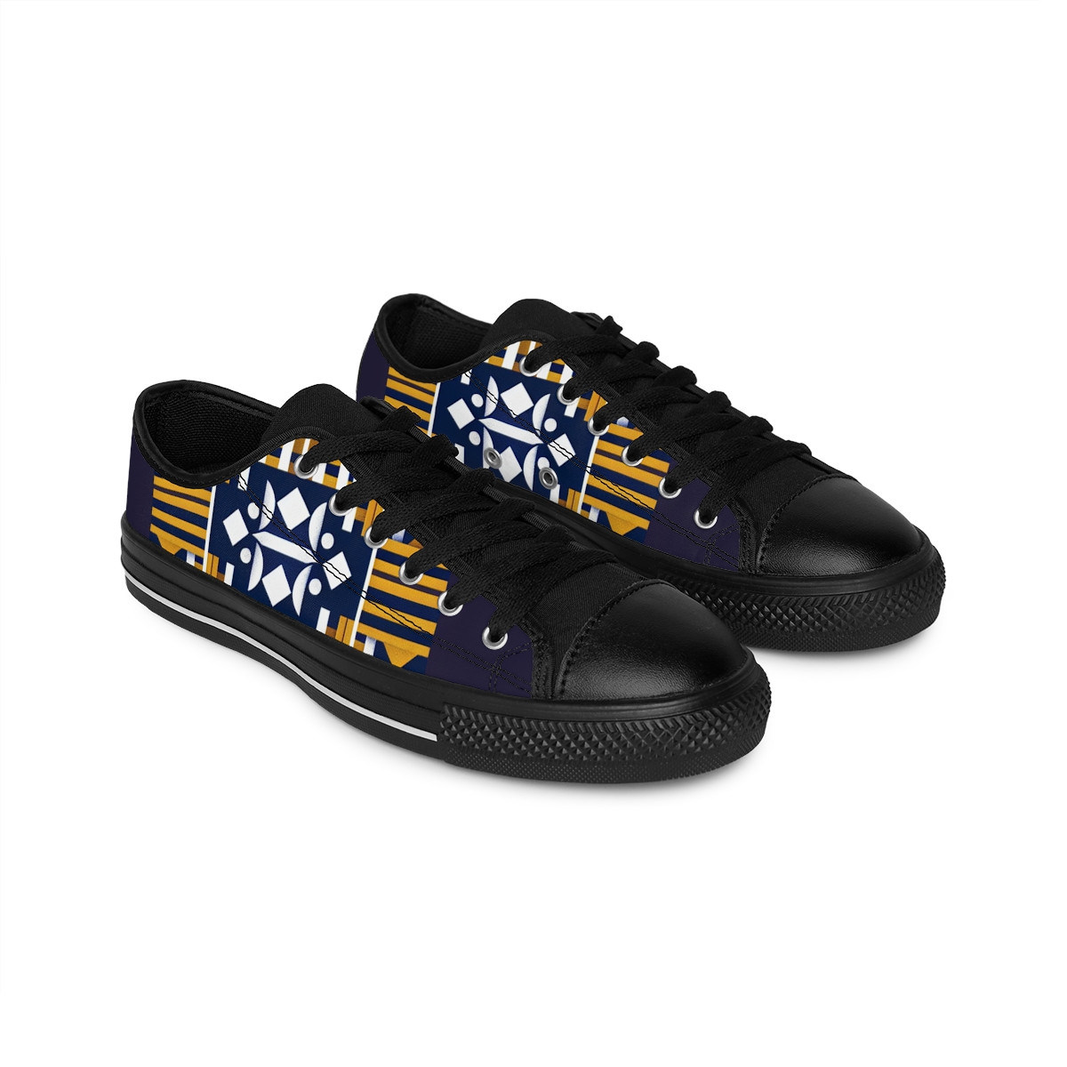 "Kente Kicks: Afrocentric Couture Sneakers" - Men's Sneakers