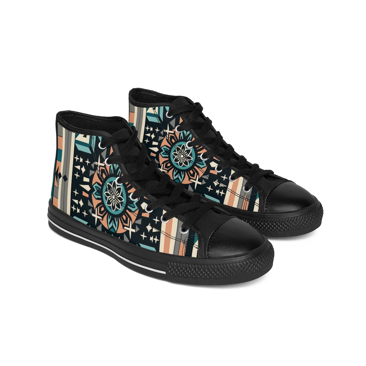"AfricKicks: The Kente Tapestry Sneakers" - Men's Classic Sneakers