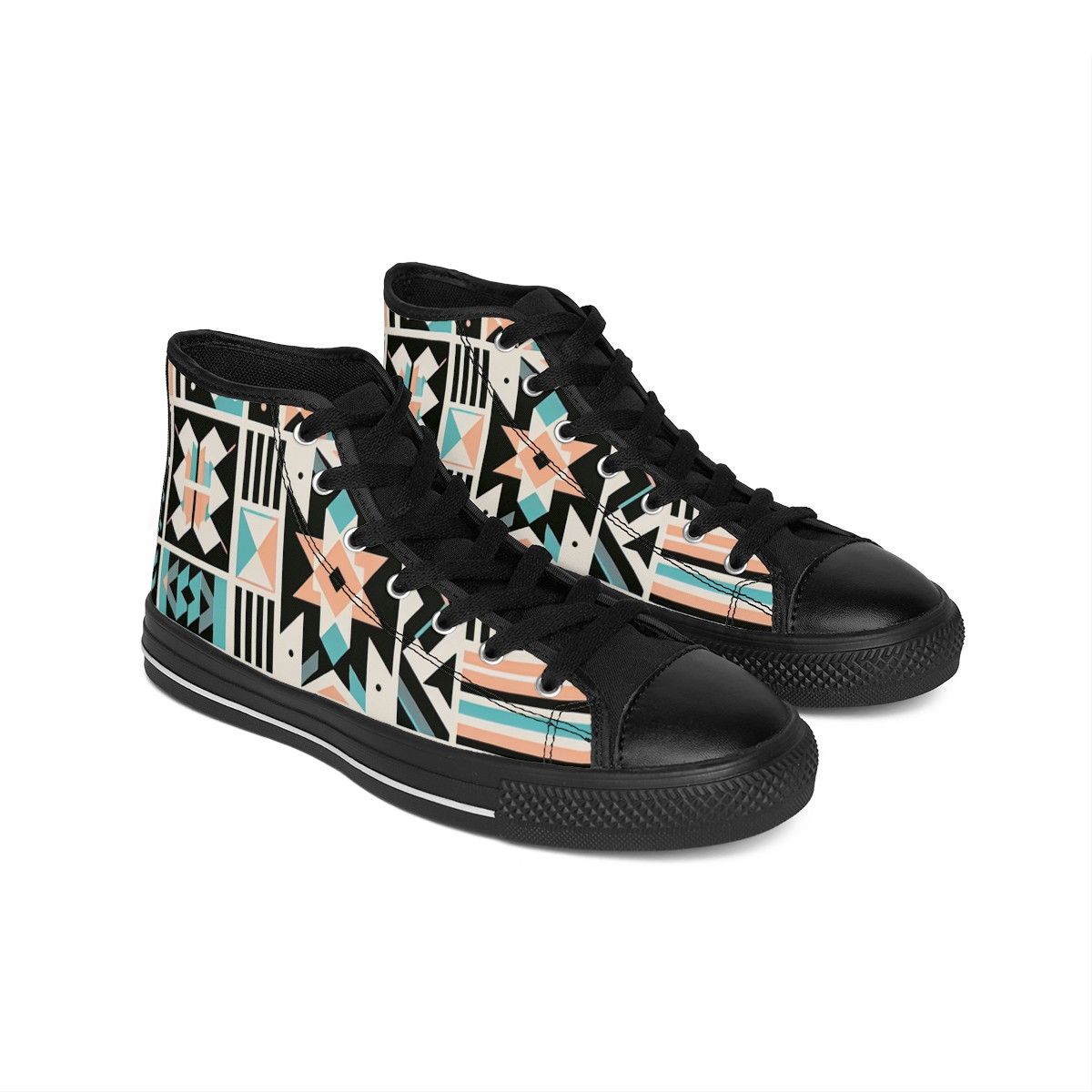 "Heritage Kicks: AfroFusion Kente Sneakers" - Men's Classic Sneakers