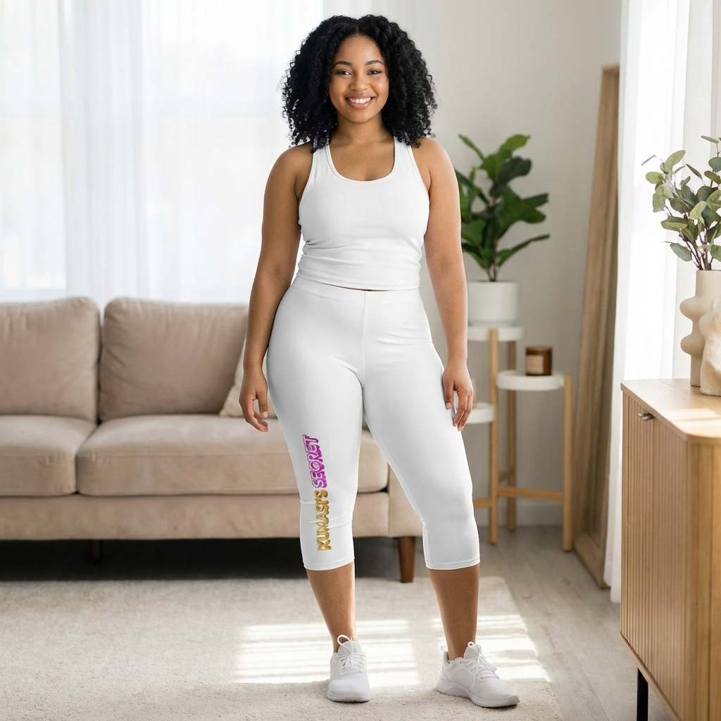 Kumasi's Secret Leggings | Vertical Text Side Print