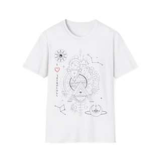 Geometric Celestial Diagram T-Shirt | Sacred Geometry, Constellations